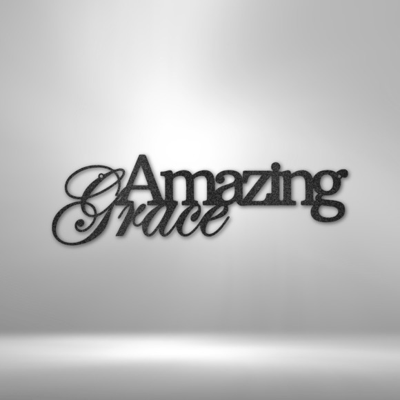 Scripture Sign Amazing Grace James 4:6 Steel Sign Laser Cut Powder Coated Home